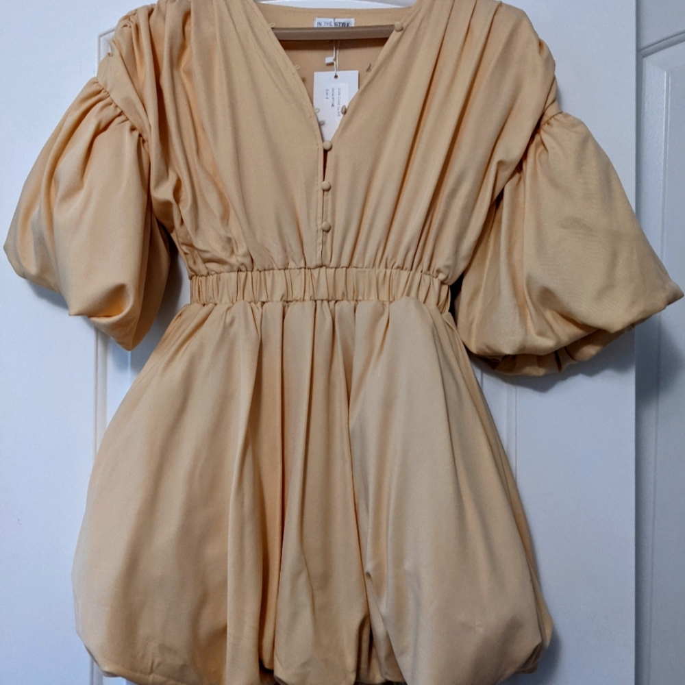 Lorna Luxe In The Style Peach  Bubble Hem Valentine's Day Dress Size 4
